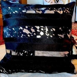 Pillow 2 Luxurious Pillows- Home decor pillows Elegant home decor black silver